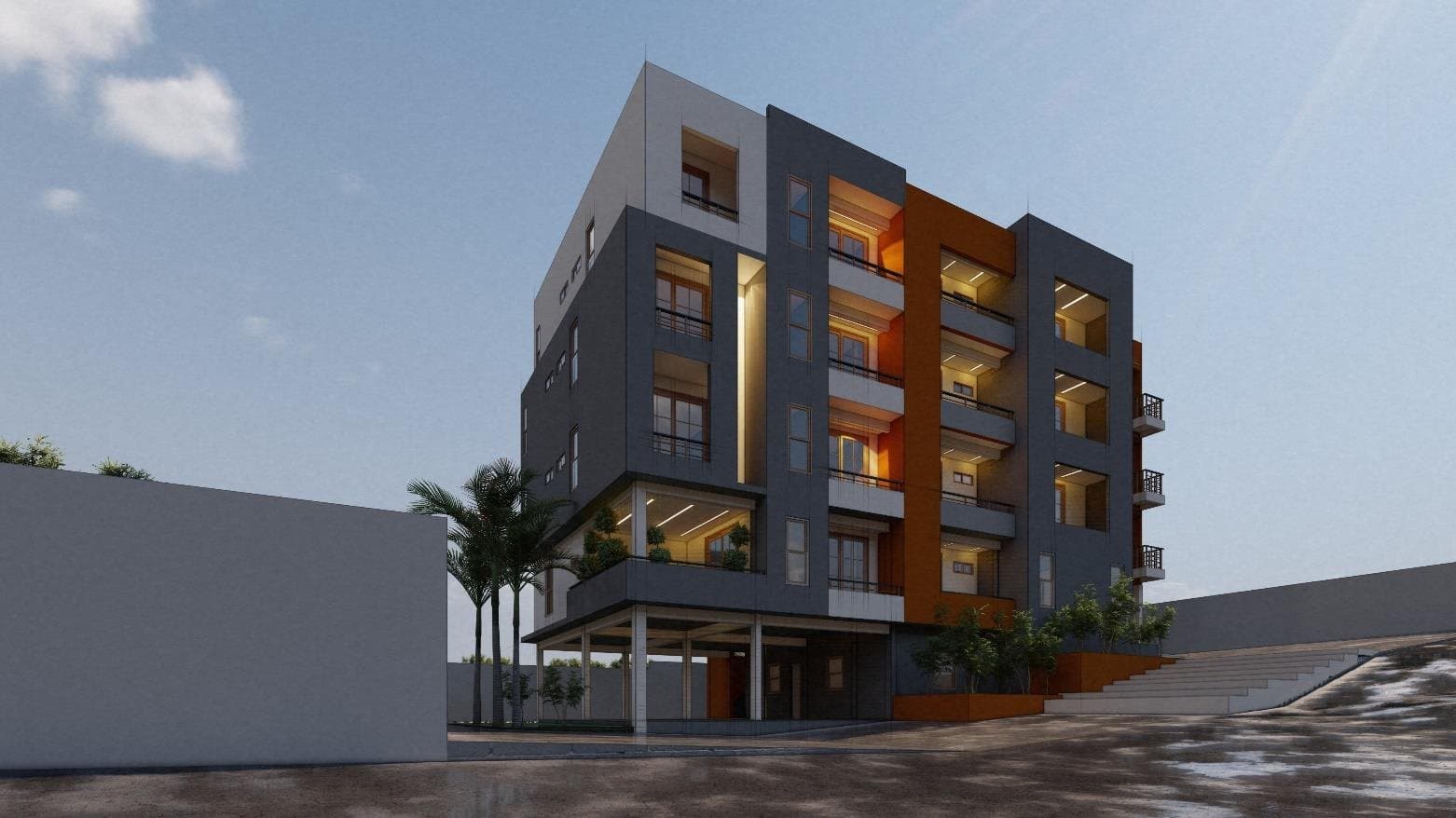 Immeuble de Kasongna — rendu architectural